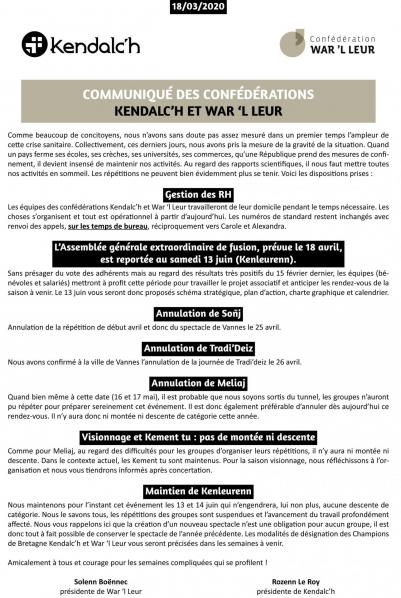 Annulation evenements avril mai